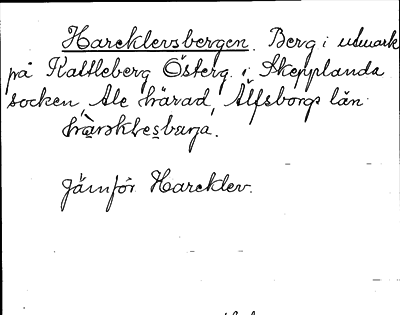 Bild på arkivkortet för arkivposten Hareklevsbergen