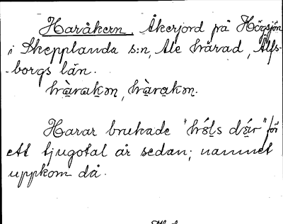 Bild på arkivkortet för arkivposten Haråkern
