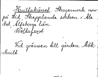 Bild på arkivkortet för arkivposten Hultakärret