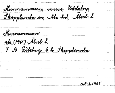 Bild på arkivkortet för arkivposten Hunnamossen