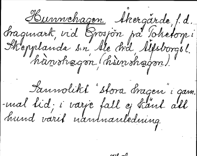 Bild på arkivkortet för arkivposten Hunnehagen