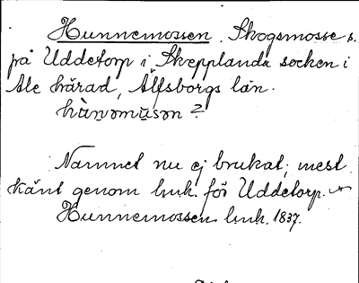Bild på arkivkortet för arkivposten Hunnemossen