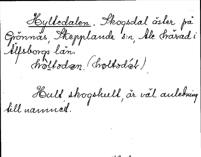 Bild på arkivkortet för arkivposten Hyltedalen