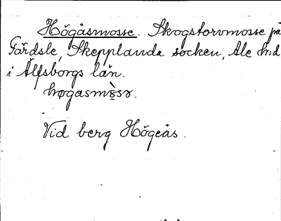Bild på arkivkortet för arkivposten Högåsmosse
