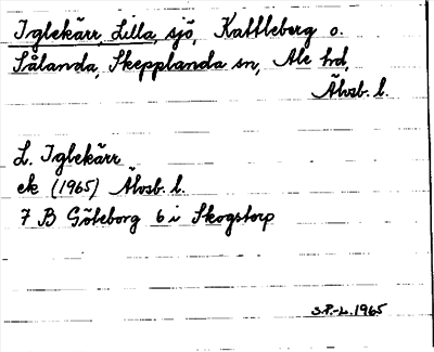 Bild på arkivkortet för arkivposten Iglekärr, Lilla