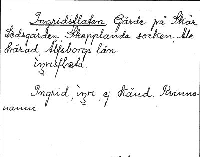 Bild på arkivkortet för arkivposten Ingridsflaten