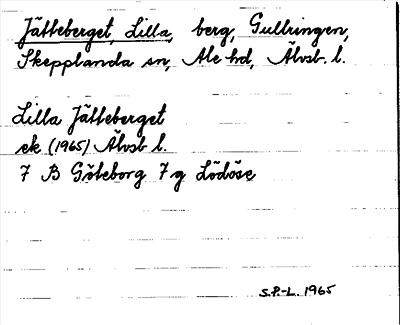 Bild på arkivkortet för arkivposten Jätteberget, Lilla