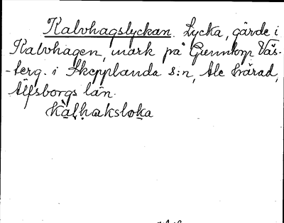 Bild på arkivkortet för arkivposten Kalvhagslyckan