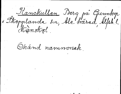 Bild på arkivkortet för arkivposten Kanekullen