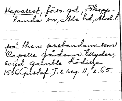 Bild på arkivkortet för arkivposten Kapellet