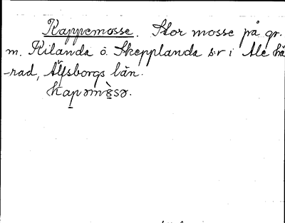 Bild på arkivkortet för arkivposten Kappemosse