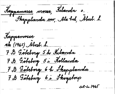 Bild på arkivkortet för arkivposten Kappemosse