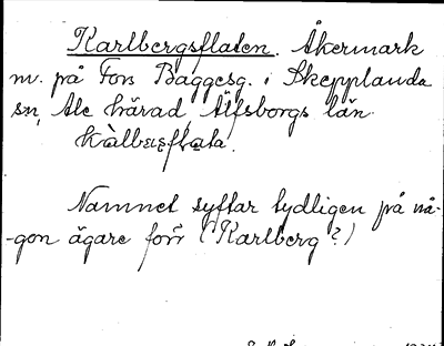 Bild på arkivkortet för arkivposten Karlbergsfladen