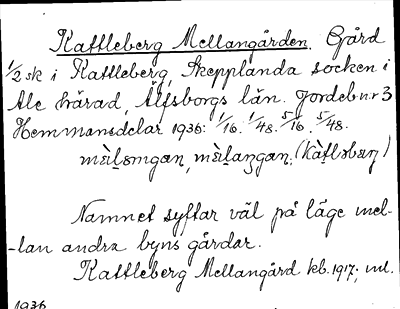 Bild på arkivkortet för arkivposten Kattleberg Mellangården
