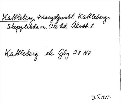 Bild på arkivkortet för arkivposten Kattleberg