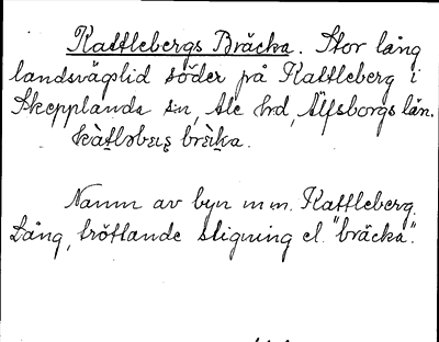 Bild på arkivkortet för arkivposten Kattlebergs Bräcka