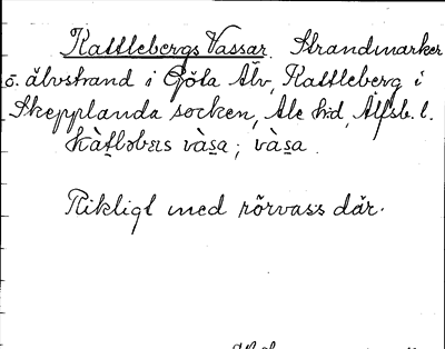 Bild på arkivkortet för arkivposten Kattlebergs Vassar