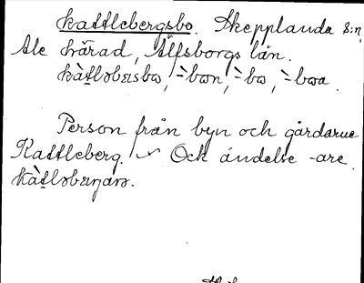 Bild på arkivkortet för arkivposten kattlebergsbo