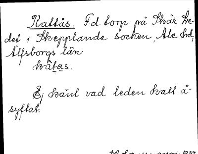 Bild på arkivkortet för arkivposten Kattås