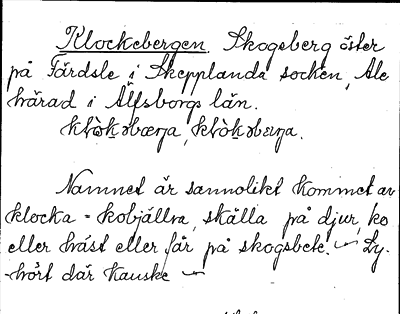 Bild på arkivkortet för arkivposten Klockeberget