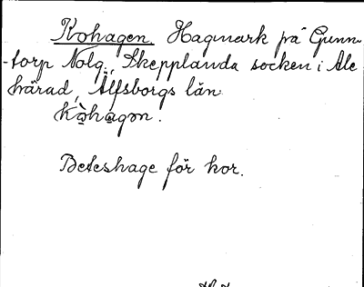 Bild på arkivkortet för arkivposten Kohagen