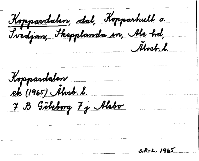 Bild på arkivkortet för arkivposten Koppardalen