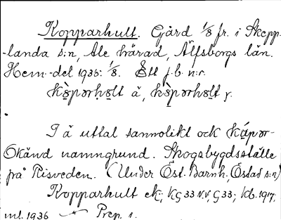 Bild på arkivkortet för arkivposten Kopparhult