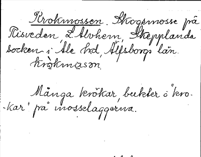 Bild på arkivkortet för arkivposten Krokmossen