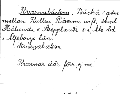 Bild på arkivkortet för arkivposten Kvarnabäcken