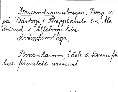 Bild på arkivkortet för arkivposten Kvarndammsbergen