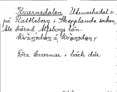 Bild på arkivkortet för arkivposten Kvarnedalen