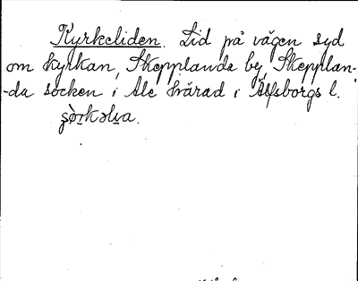 Bild på arkivkortet för arkivposten Kyrkeliden
