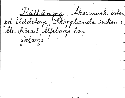 Bild på arkivkortet för arkivposten Källängen