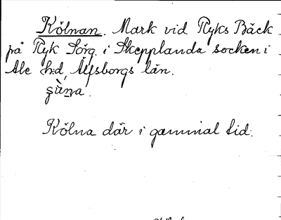 Bild på arkivkortet för arkivposten Kölnan