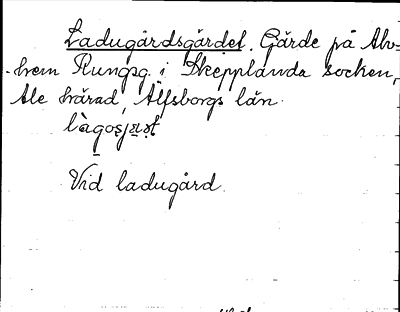 Bild på arkivkortet för arkivposten Ladugårdsgärdet