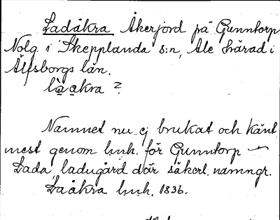 Bild på arkivkortet för arkivposten Ladåkra