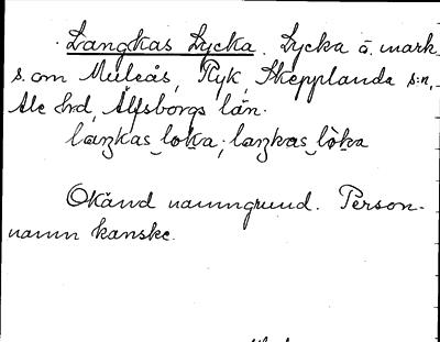Bild på arkivkortet för arkivposten Langkas Lycka