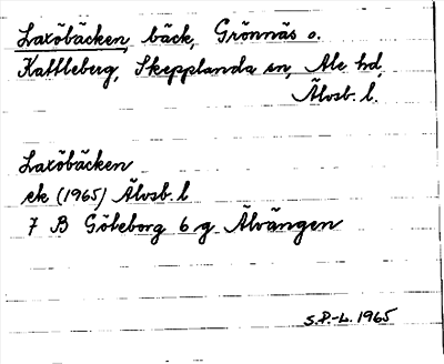 Bild på arkivkortet för arkivposten Laxöbäcken