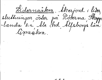 Bild på arkivkortet för arkivposten Lidernaåkra