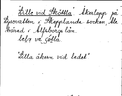Bild på arkivkortet för arkivposten »Lille vid Sköttla»