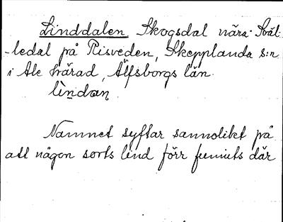 Bild på arkivkortet för arkivposten Linddalen