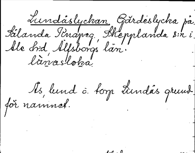 Bild på arkivkortet för arkivposten Lundåslyckan