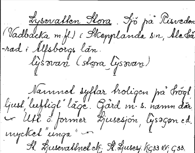 Bild på arkivkortet för arkivposten Lysevatten, Stora