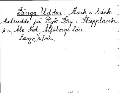 Bild på arkivkortet för arkivposten Långe Udden