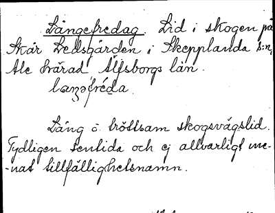 Bild på arkivkortet för arkivposten Långefredag