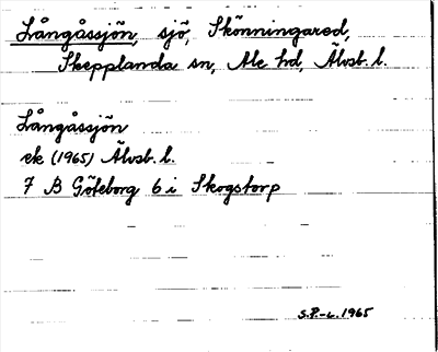 Bild på arkivkortet för arkivposten Långåssjön