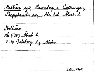 Bild på arkivkortet för arkivposten Metkärr