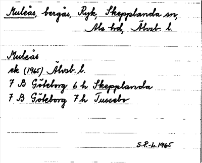 Bild på arkivkortet för arkivposten Muleås