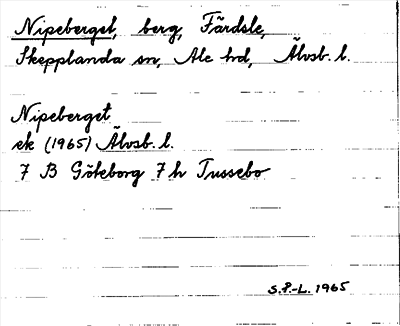 Bild på arkivkortet för arkivposten Nipeberget