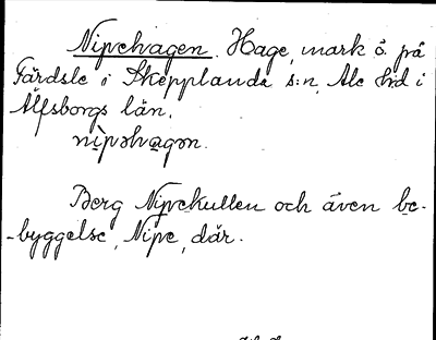 Bild på arkivkortet för arkivposten Nipehagen